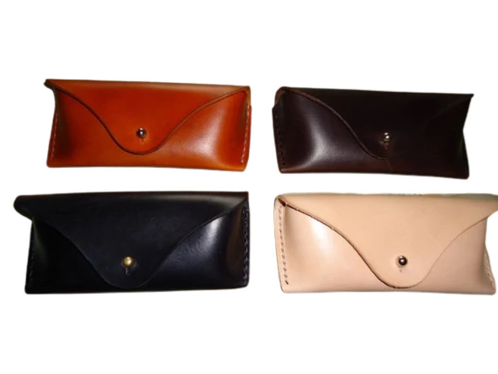 MANDRN  The Sol - Tan Leather Sunglasses Case